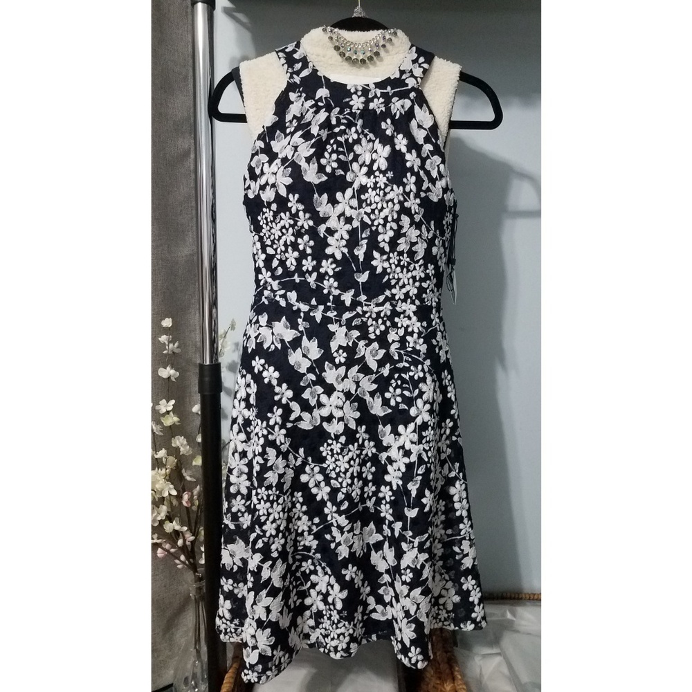 Navy lace Tommy Hilfiger floral dress